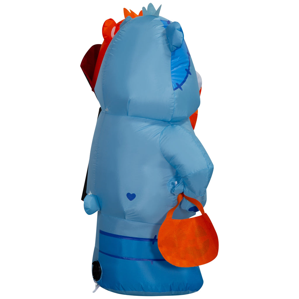Care Bears Halloween Inflatable Scene with Grumpy Bear and Trick-or-Sweet Bear, 4-Ft Lighted Airblown Yard Decor