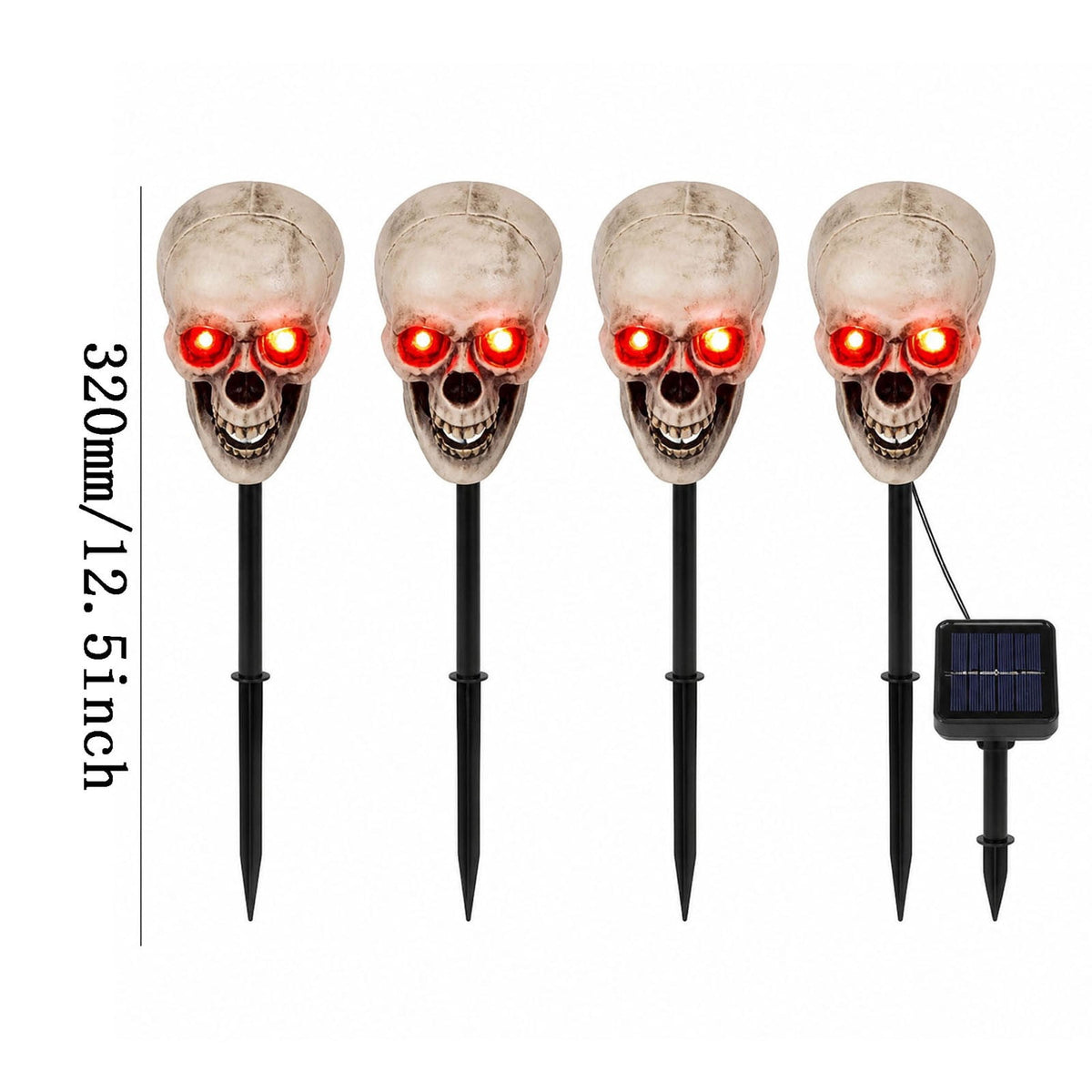 Halloween Lawn Decor, Solar Powered Glowing Skeleton Stake Lights For Bar Window Household Ornaments