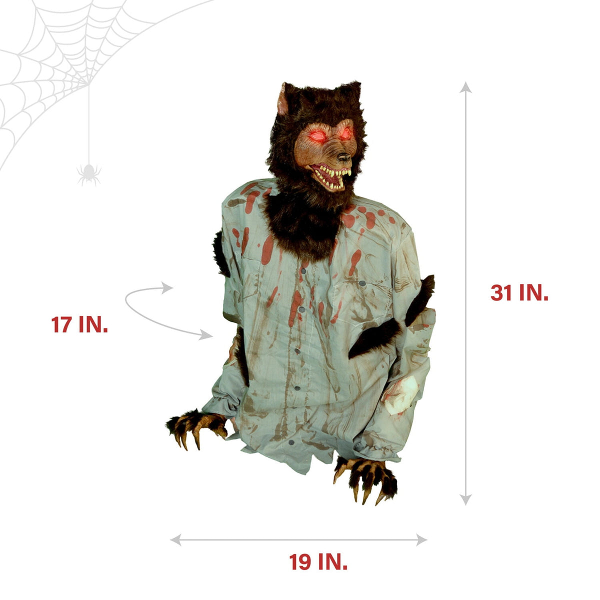 Haunted Hill Farm 3.0-Ft. Touch-Activated Rising Reaper with Tombstone Halloween Accessory