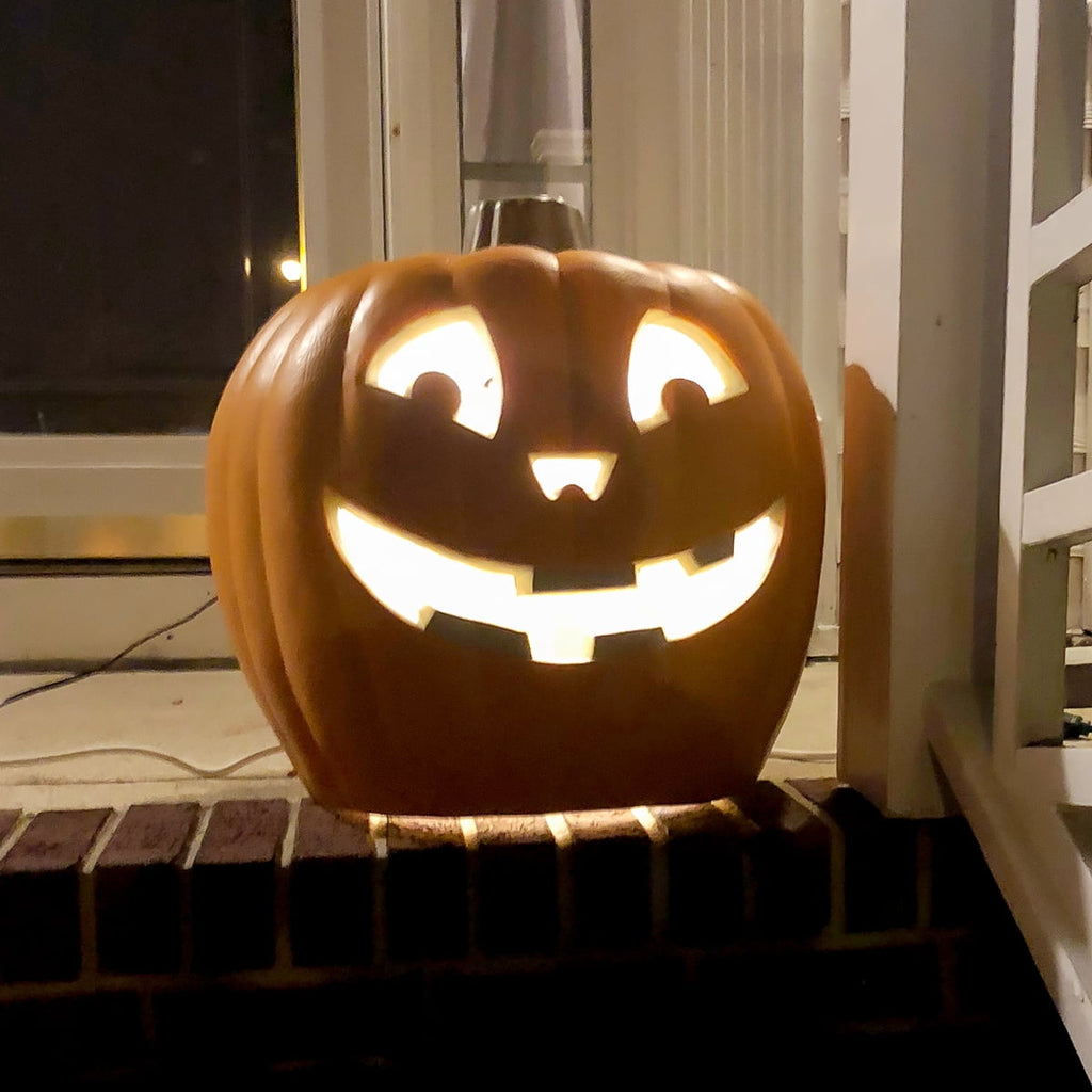 21in+12in LED Light Up Jack O Lantern Halloween Pumpkin Lights Indoor/Outdoor Holiday Festival Garden Patio Front Door Decor