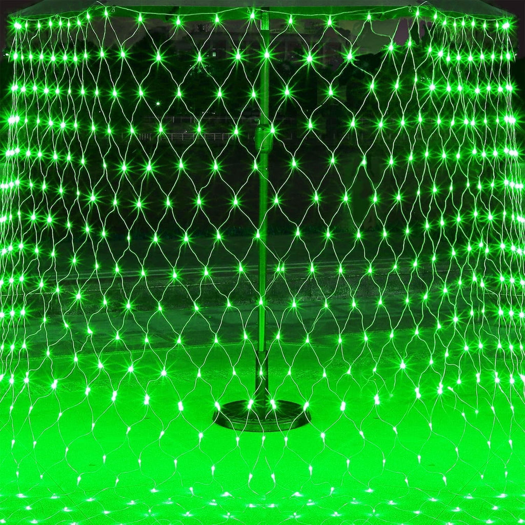 Garden Net Lights, Battery Operated 672 LED Waterproof Net Mesh Lights with 8 Modes, 6x4M Fairy String Lights for Outdoor Indoor Christmas Tree, Bush, Backyard, Garden, Party Décor
