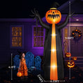 10 ft Halloween Inflatable Pumpkin Reaper Yard Decoration with Built-In Lights