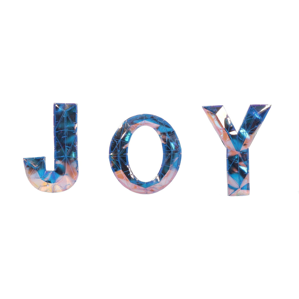 3 Piece Outdoor Xmas Decor Letters LED Lighted Prism Holiday Yard Decorations Metal PVC Lighted Patio Garden Decor