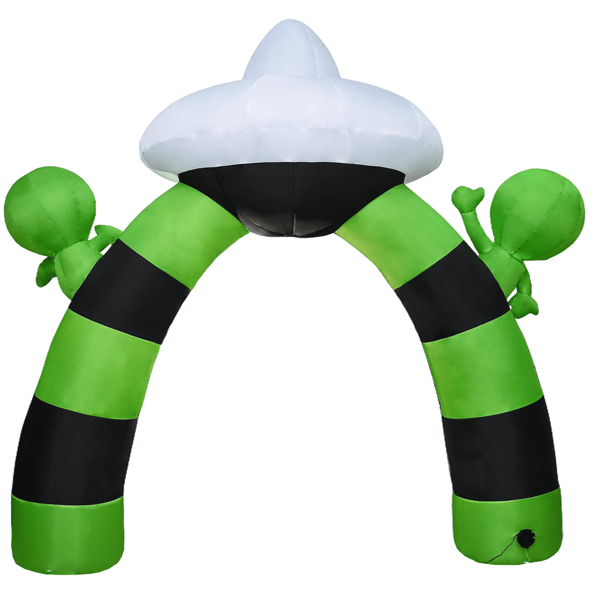 KINQUINN 10 FT Giant Halloween Inflatables Alien UFO Arch Outdoor Decorations, Blow Up Alien Archway with LED Lights, Blow Up Yard Decor for Garden, Lawn, Home, Indoor, Outside, Party, Porch