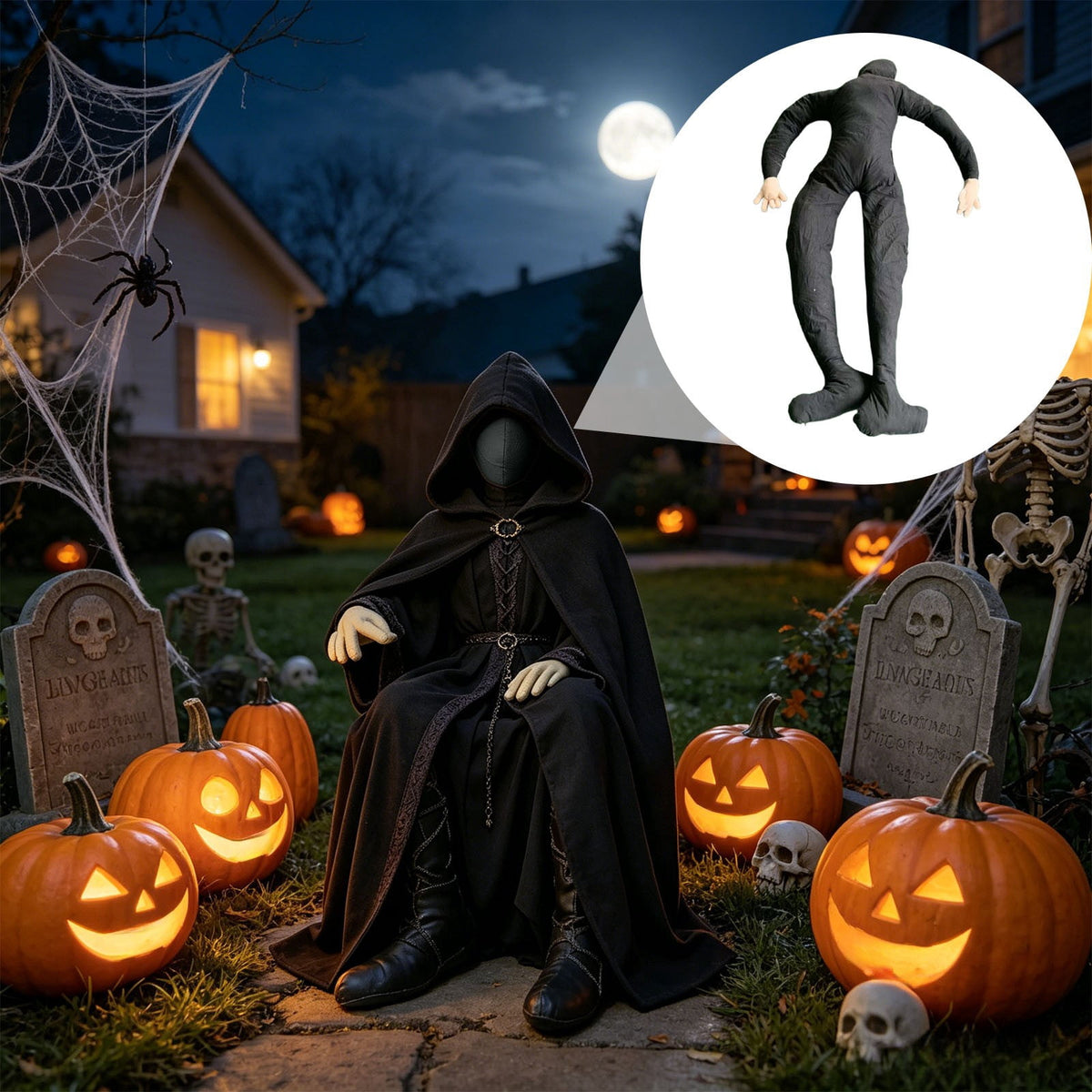6ft Life Size Posable Mannequin, Poseable Halloween Decoration Dummy for Indoor Outdoor , Full Body Cloth Display Prop for Holiday Party