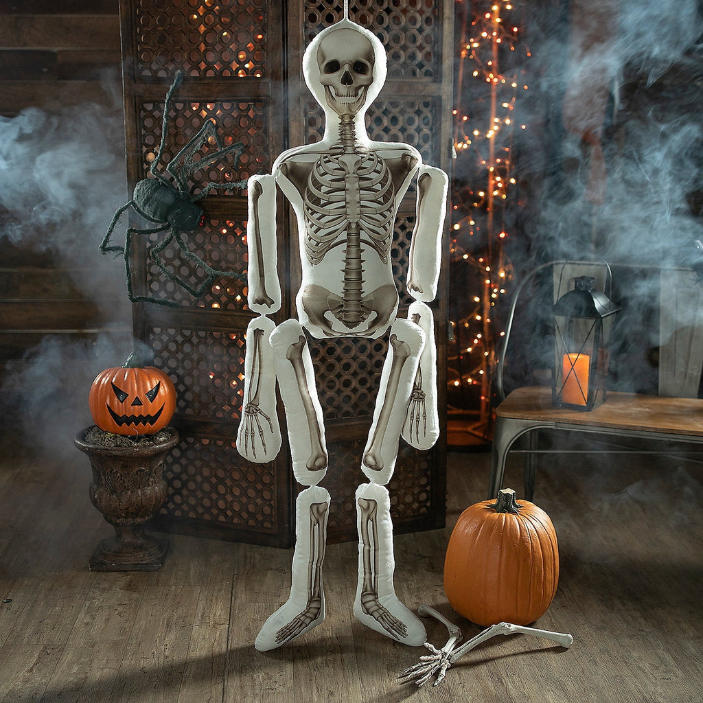 Halloween Plush Skeleton Pillow, Home Decor, Halloween, 1 Pieces