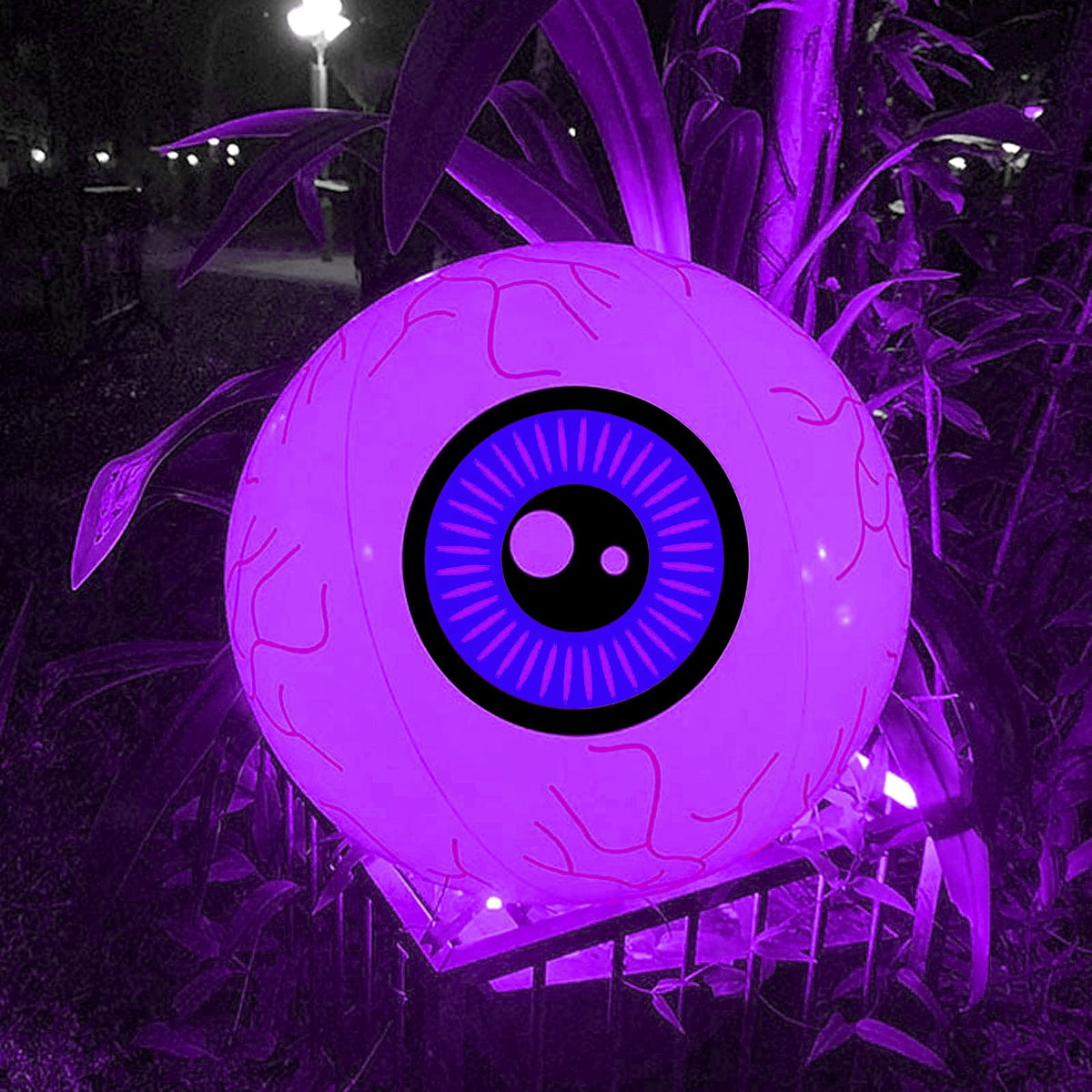Halloween Decoration Outdoor, 16 Inch RGB LED Inflatable Eyeball Decor Waterproof Remote Control Gothic Spooky Light for Tabletop Porch and Yard Seasonal Displays