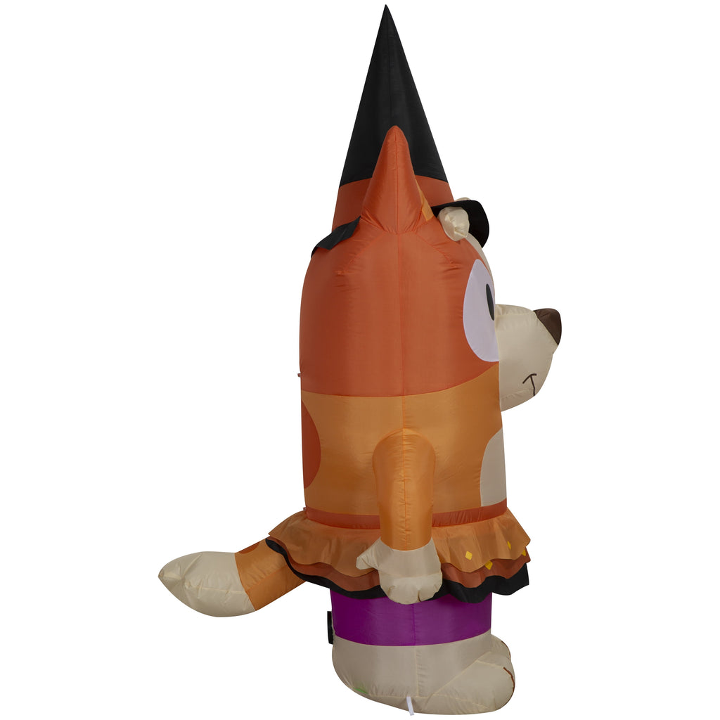 Airblown Halloween Yard Inflatables Light Bingo as Witch from Bluey BBC, 5.5 ft
