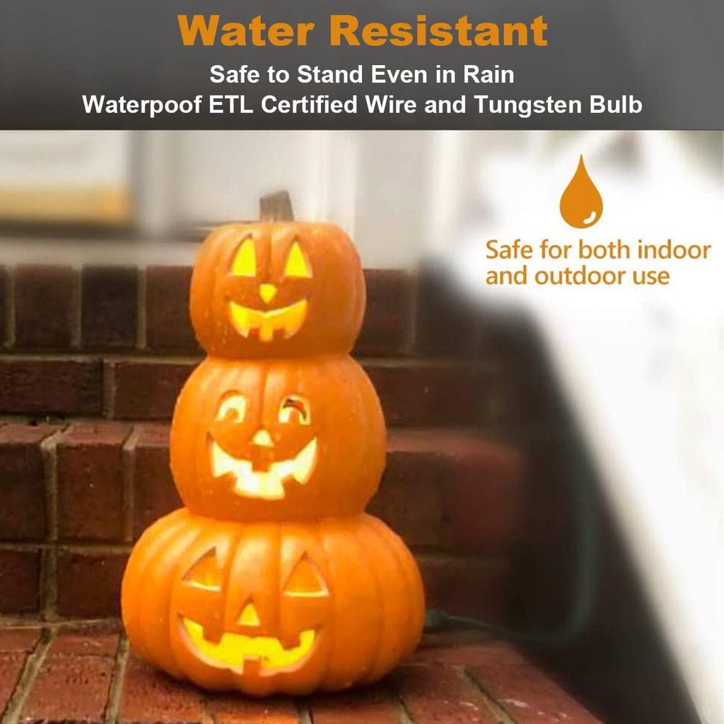 Gamexcel 21" LED Light-Up Jack O Lantern, Pre-lit Halloween Plastic Pumpkin Lights for Indoor/Outdoor Decoration - Angry Face