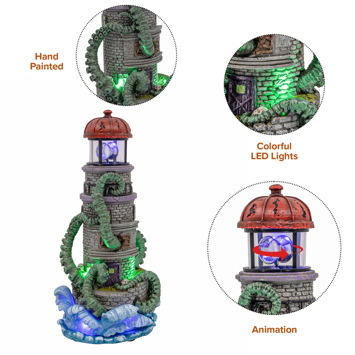 FG Square Lighthouse Attack Halloween Village