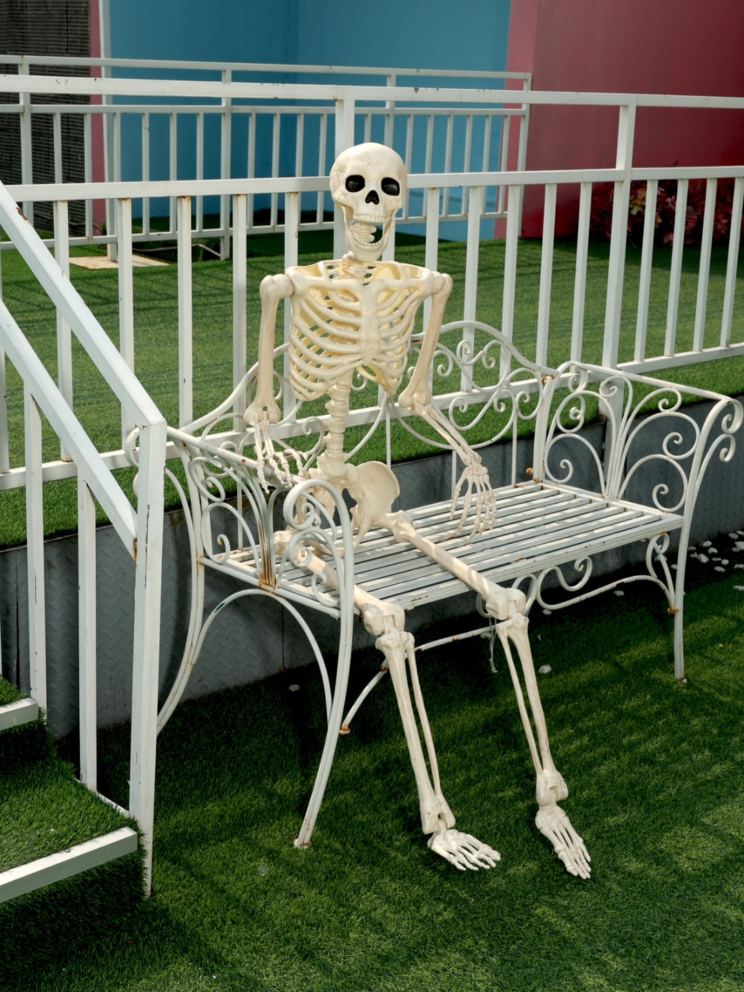 Seasons 5 FT Pose-N-Stay Life Size Skeleton with Realistic Posable and Movable Joints Halloween Decoration for Crazy Bonez Skeleton Line