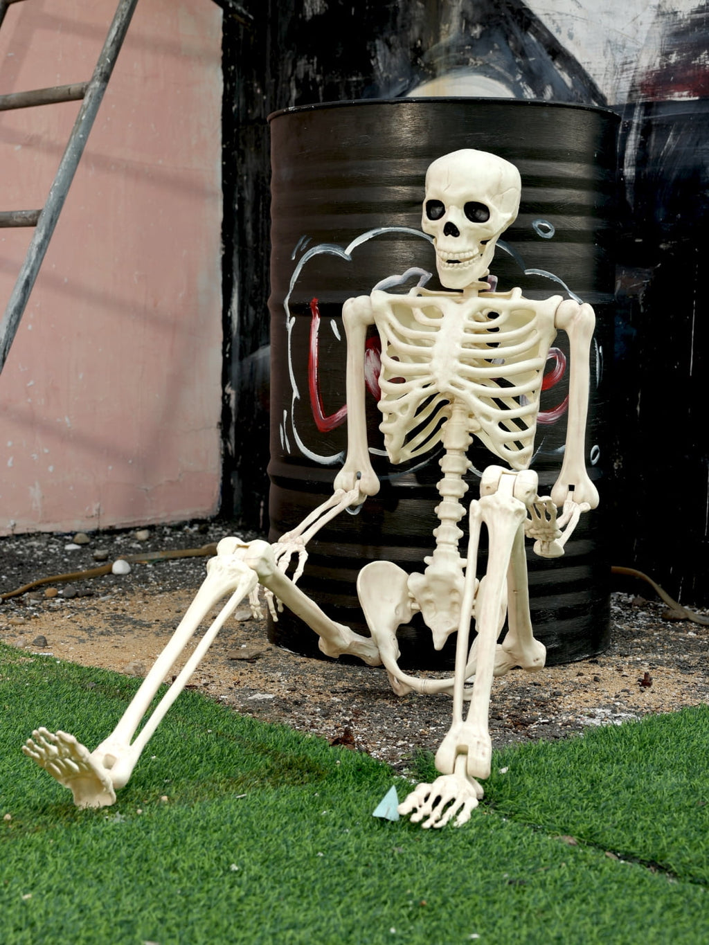 Seasons 5 FT Pose-N-Stay Life Size Skeleton with Realistic Posable and Movable Joints Halloween Decoration for Crazy Bonez Skeleton Line