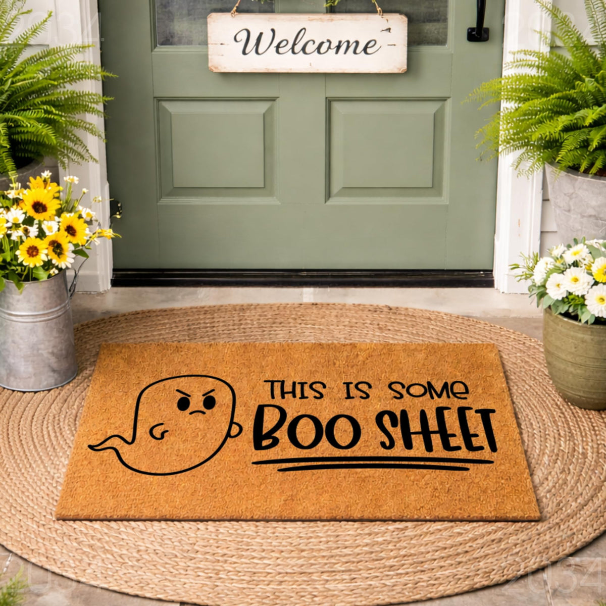 Funny Halloween Doormat - This Is Some Boo Sheet Welcome Door Mat (36" x 72")