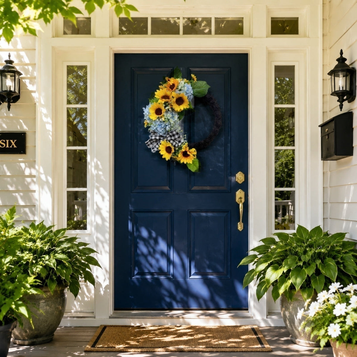 Christmas Pine Wreath, Outdoor Christmas Decorations, Xmas Door Wreath for Home, Holiday, Party, Fireplace, Mantle, Wall, Windows Decor