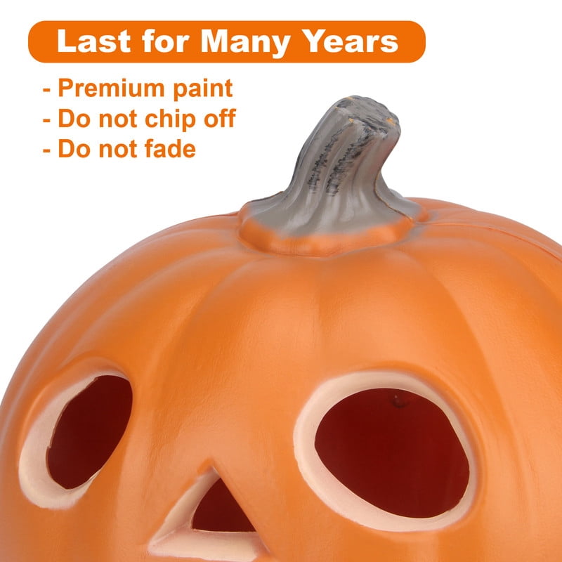 DUNCHATY 21" LED Pumpkin Light, Extra Large Angry Jack O' Lantern Halloween Decor for Outdoor Yard - Furious Face