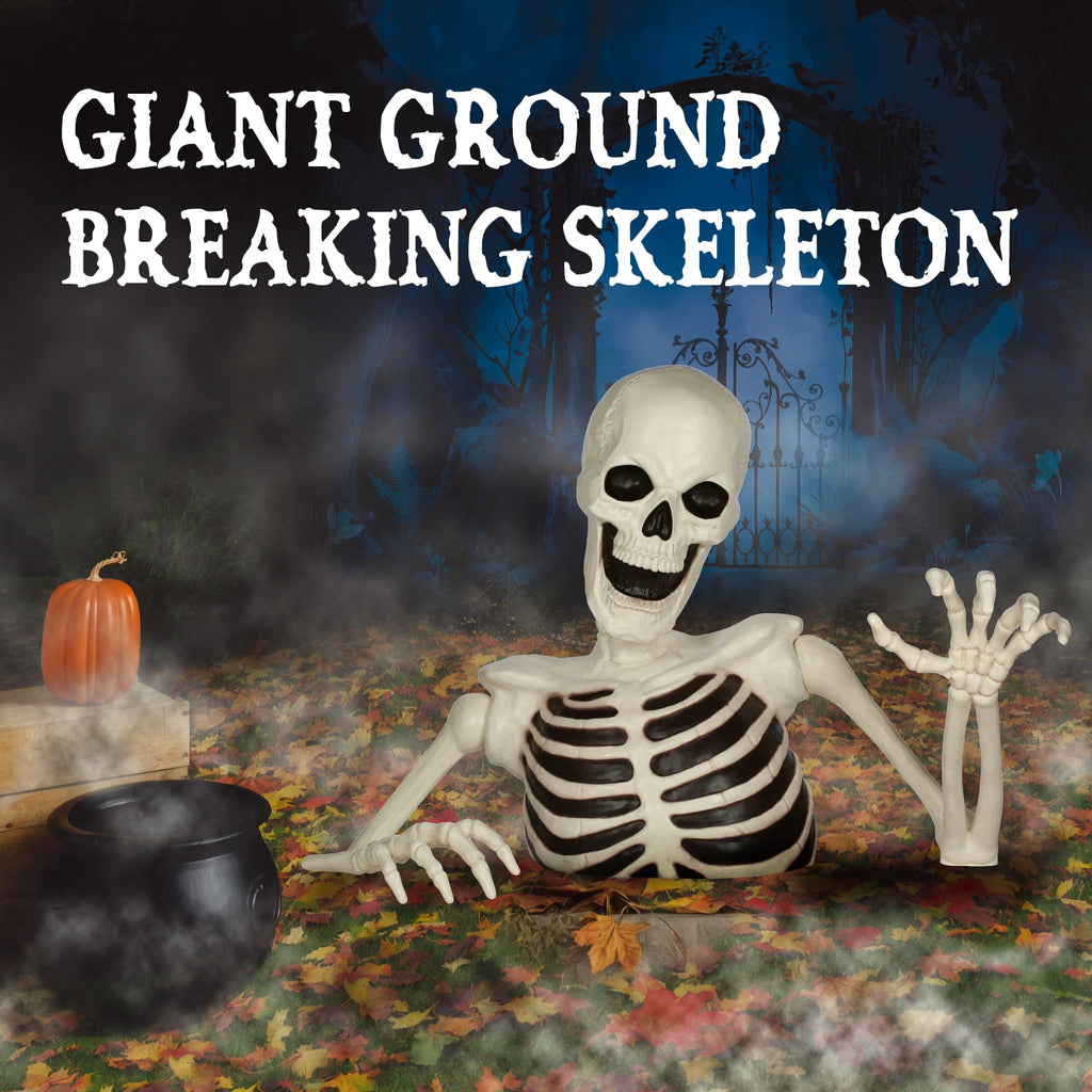 Seasons 35" Halloween Giant Groundbreaker Skeleton, Halloween Decoration for Outdoor Lawn Yard and Porch