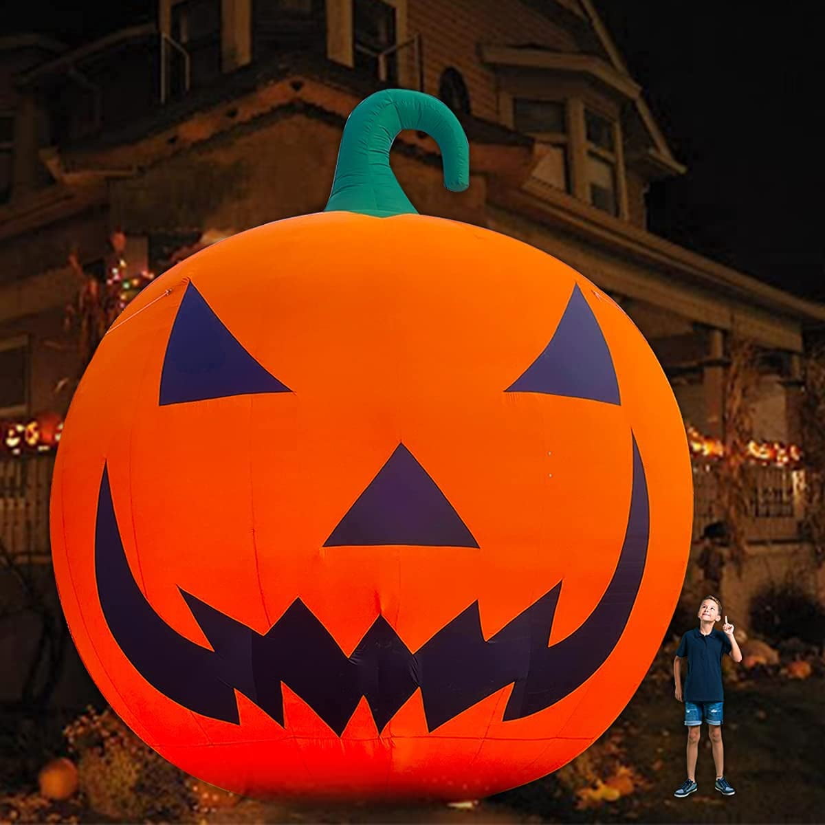 Giant 26Ft Halloween Inflatable Pumpkin Premium Decorations with 750W Blower.