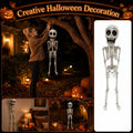 41.34 in Posable Halloween Skeleton Decoration, Plastic Hanging Skeleton with Articulated Joints and Rope for Yard, Tree, Porch, Haunted House & Indoor Decor, 1Pc