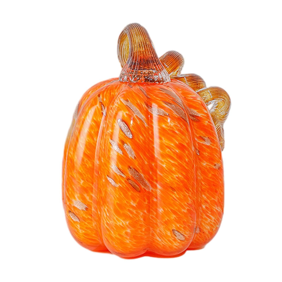 Glass Pumpkin Decoration Artificial Pumpkin for Halloween Thanksgiving Decor L
