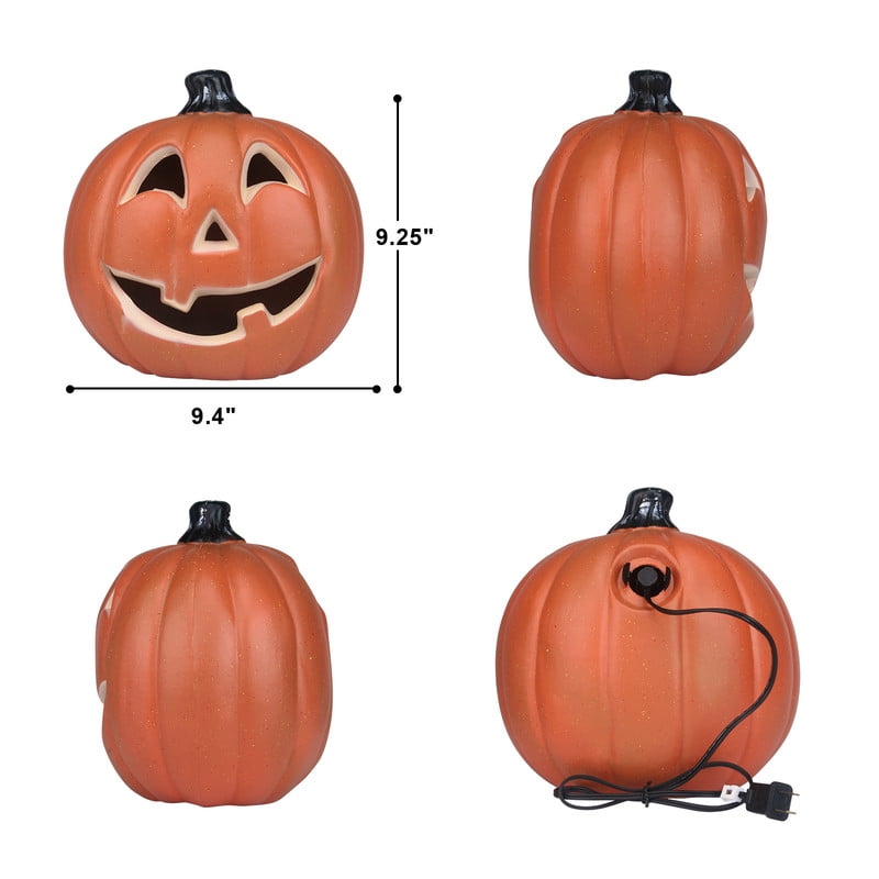 DUNCHATY 21" LED Pumpkin Light, Extra Large Angry Jack O' Lantern Halloween Decor for Outdoor Yard - Furious Face