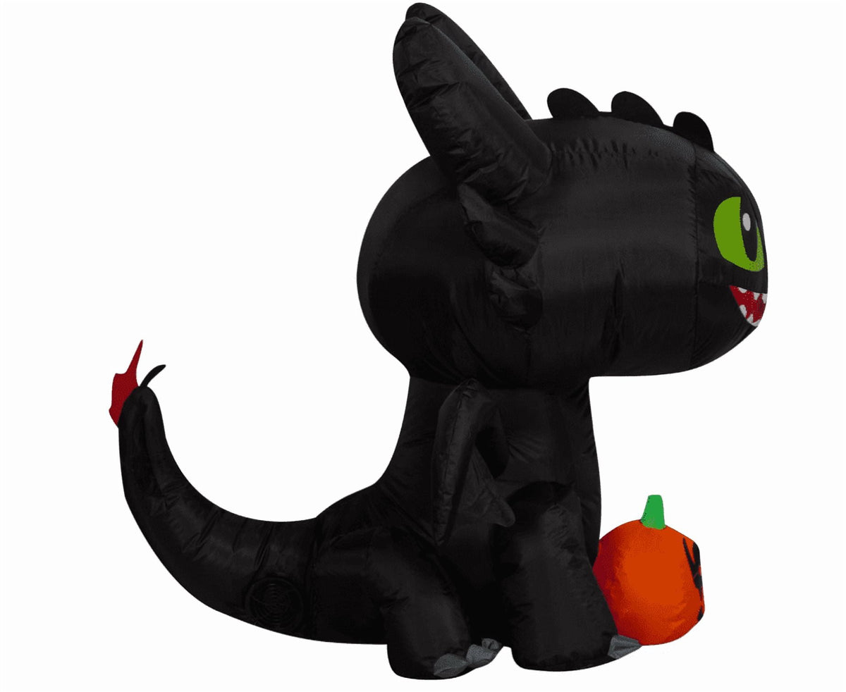 3 ft Airblown-Stylized Toothless with Jack-O-Lantern Halloween Inflatable