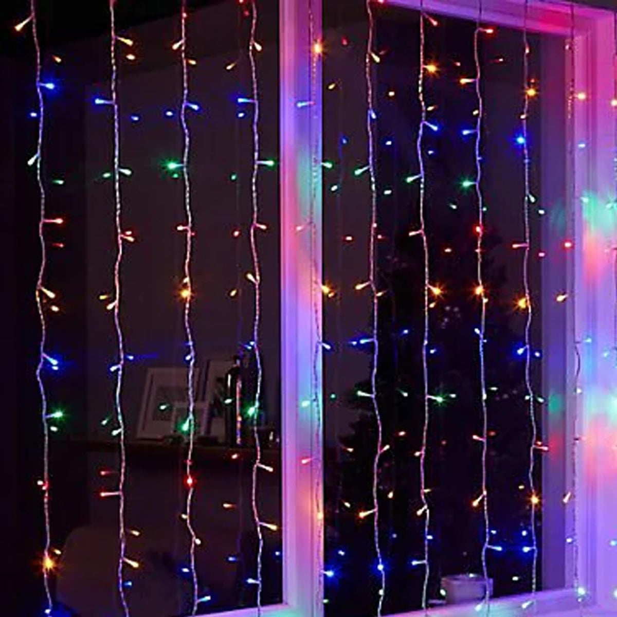 General Smart Curtain Lights, 400LED 6.6FT x 6.6FT Color Changing Valentine's Day Christmas Lights with Remote & APP, Dynamic DIY Fairy String Lights for Indoor Outdoor Bedroom Decorations