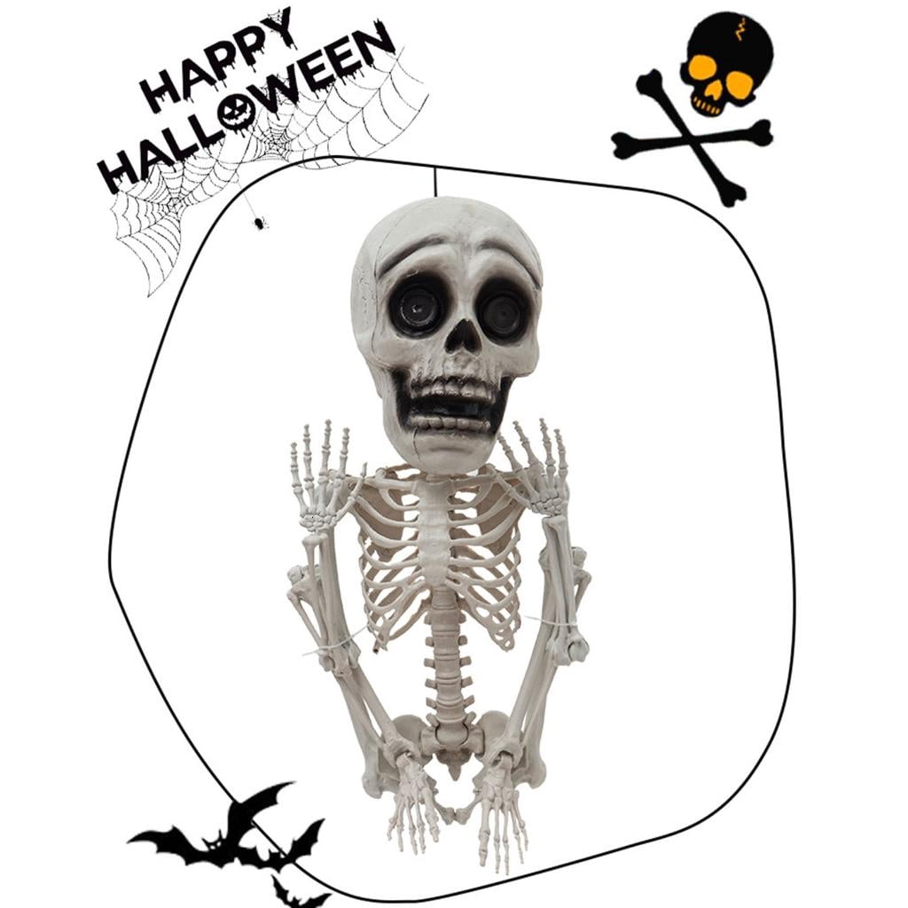 lanema Movable Joint Hanging Skeleton Halloween Decoration for Entryway Home Displays
