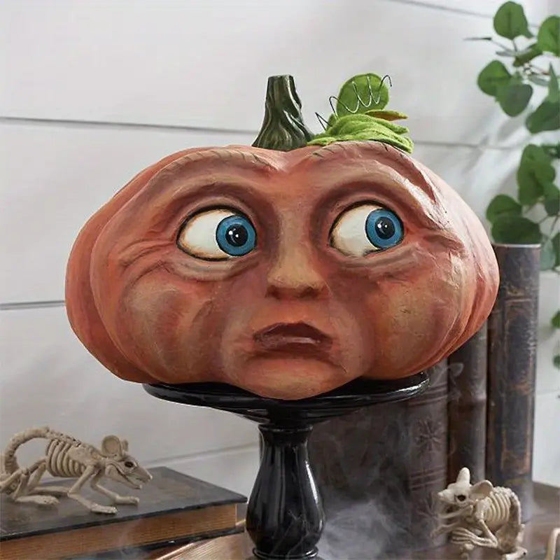 6PCS Halloween Spooky Pumpkin Monster Home Decoration - Perfect For Yard Home Decor, Ghost Party Pumpkin Eccentric Resin Craft