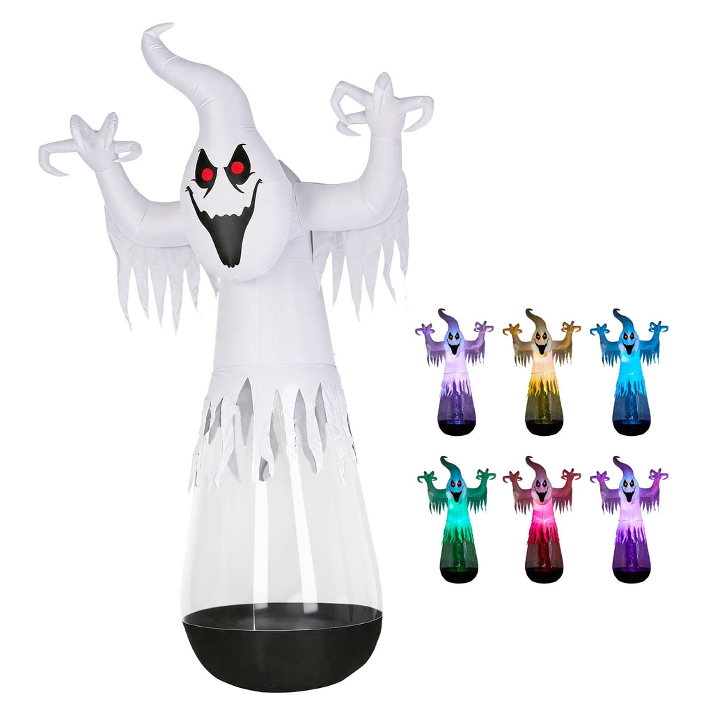 Ktaxon 12' Halloween Inflatables Ghost Outdoor Halloween Decoration,Color Change,Built-In LED