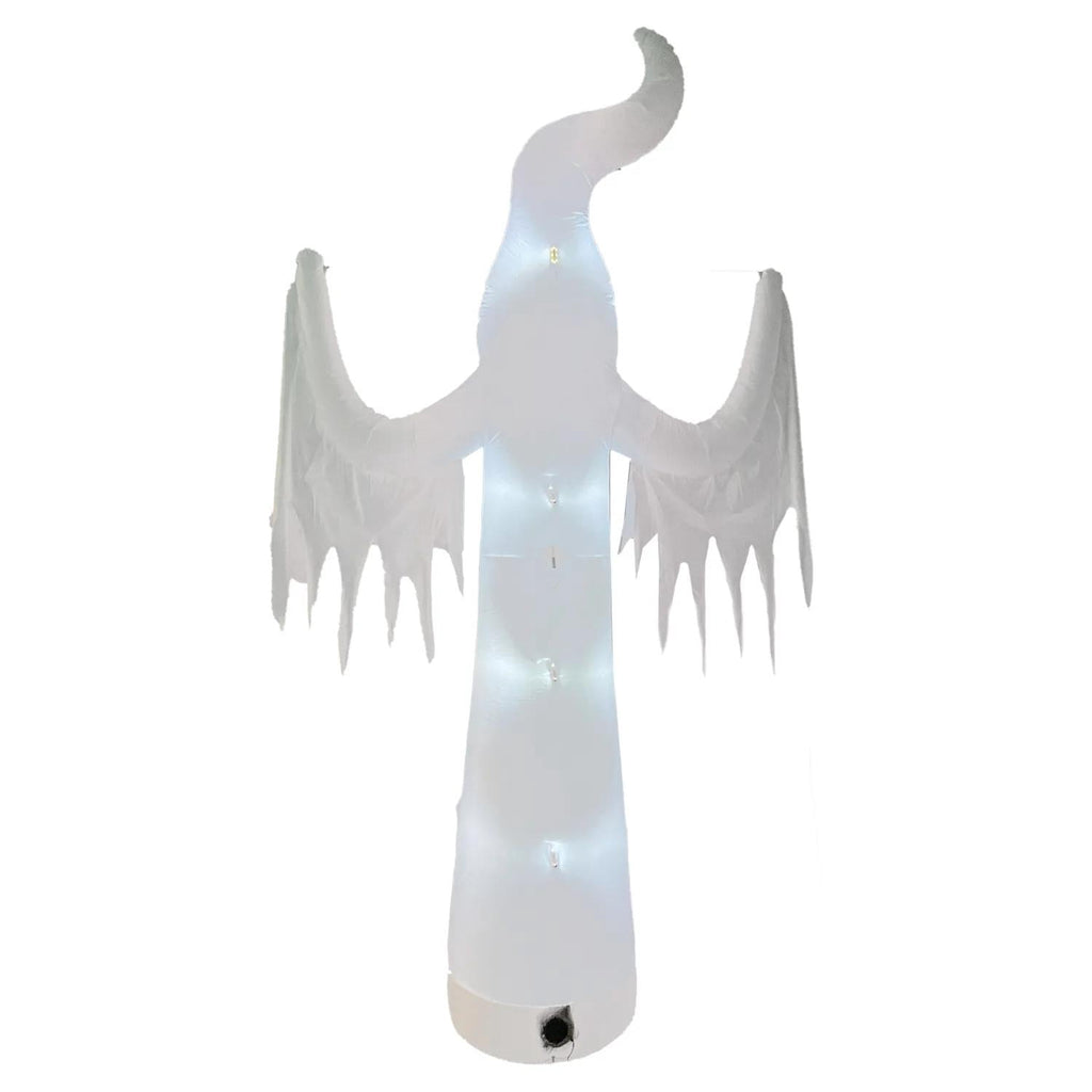 A Holiday Company Inflatable Sinister Ghost LED Lighted Yard Halloween Decoration - 12 ft