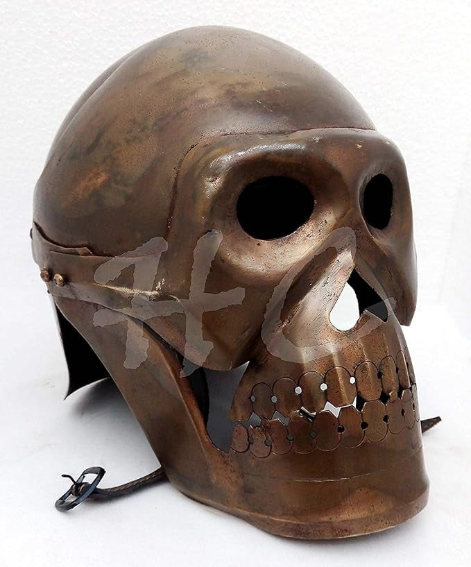 THOR INSTRUMENTS Medieval Skeleton Armour Helmet Viking Mask Spectacle Roman Knight Helmets Rustic Vintage Home Decor Gifts