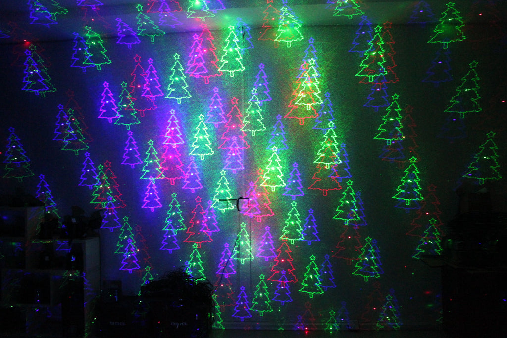 LEDMALL Motion Pattern Firefly 3 models in 1 Continuous 18 Patterns LEDMALL RGB Outdoor Laser Garden and Christmas Lights with RF remote control and Security kit