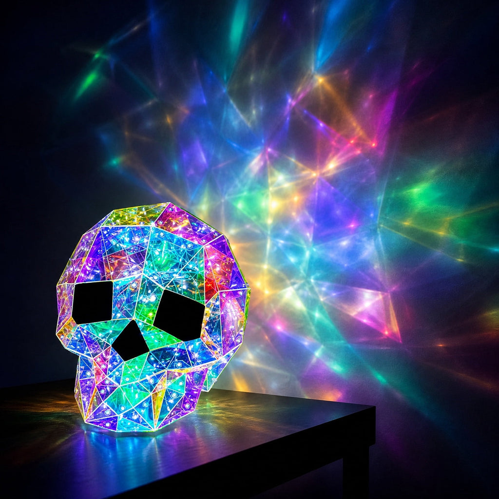 AuroraX Glowing Halloween Skull Decoration Light Up Halloween Skeleton Color Changing LED Battery Operated Hanging Halloween Party Decorations