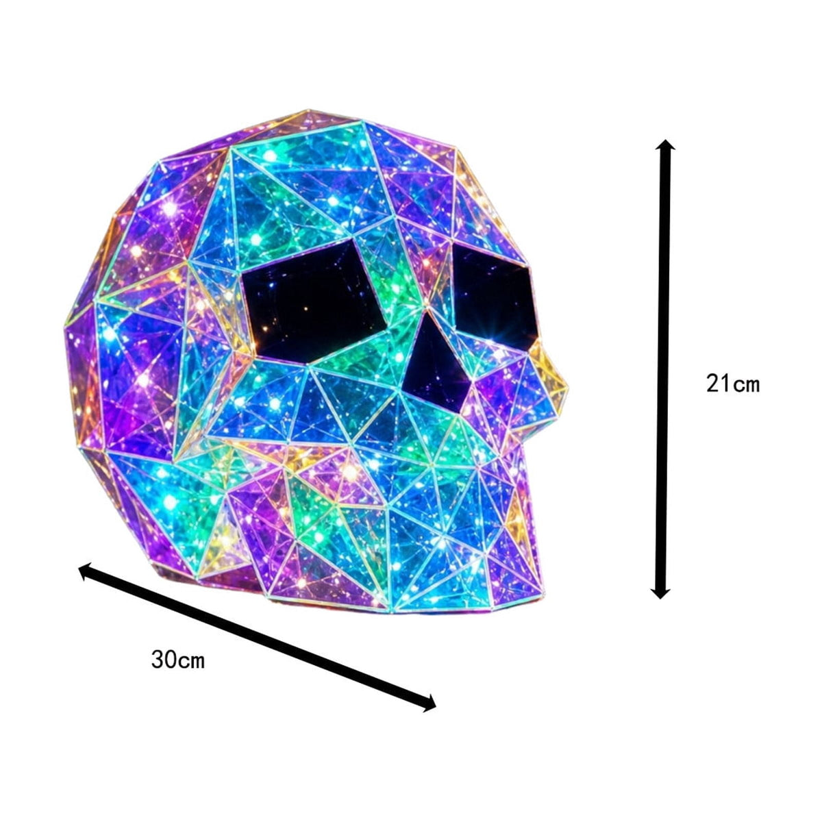 AuroraX Glowing Halloween Skull Decoration Light Up Halloween Skeleton Color Changing LED Battery Operated Hanging Halloween Party Decorations