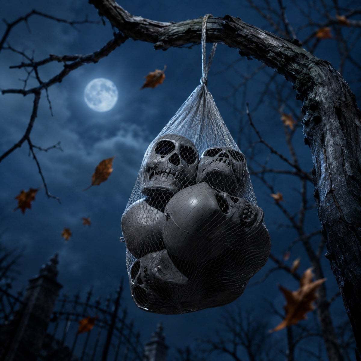 SDJMa 10 Mini Halloween Skeleton Heads, Small Skull Props for Halloween Party Fireplace Mantel Table Decor