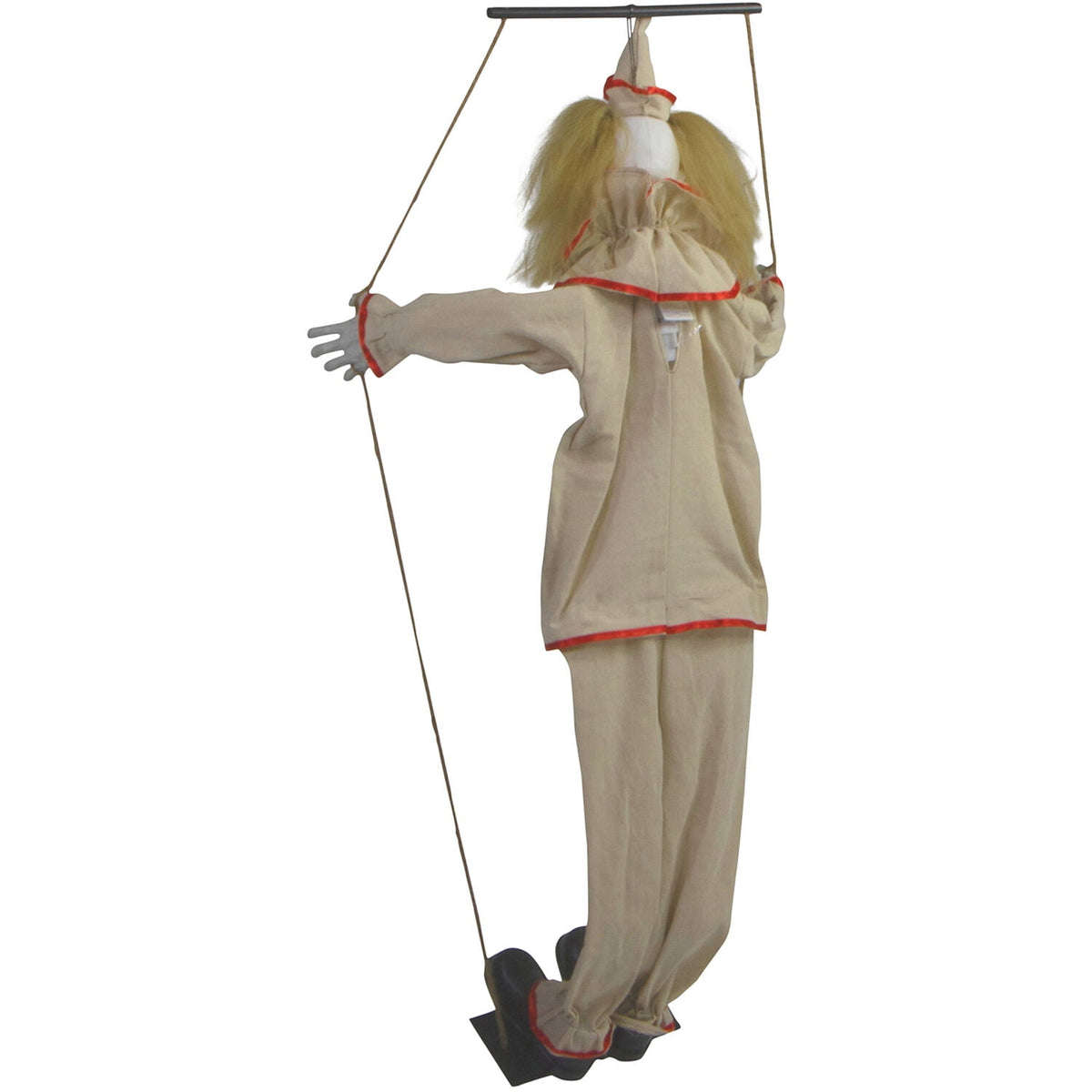 Haunted Hill Farm Animatronic 4.6-Ft. Swinging Clown with Lights and Sound, Indoor or Covered Outdoor Halloween Decoration