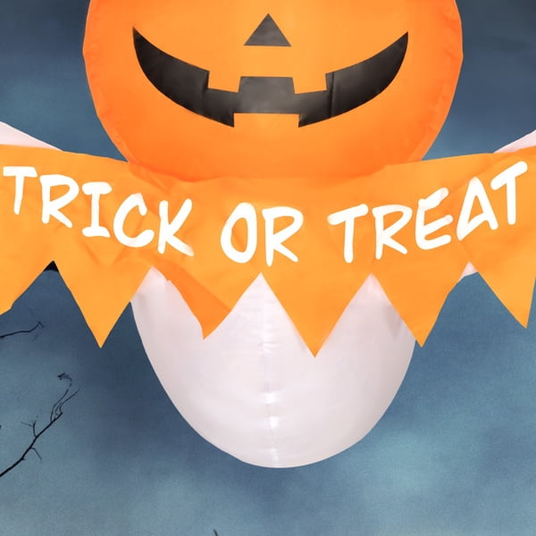41.3IN Inflatable Halloween Window Sticker Ghost with LED Lights Suction Cups for Indoor Outdoor Window Decor