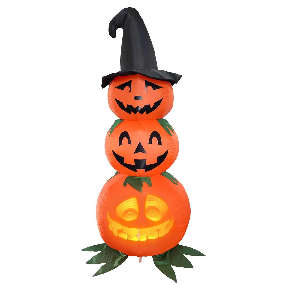 Morris Costumes MS00107 ANIMAT3D Inflatable Stacked Jabberin' Jack Animated Light-up Jack-O'-Lanterns Outdoor Halloween Decoration