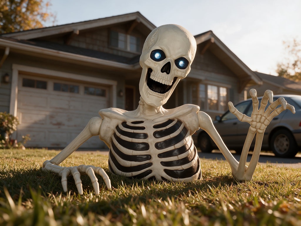 Seasons 35" Halloween Giant Groundbreaker Skeleton, Halloween Decoration for Outdoor Lawn Yard and Porch