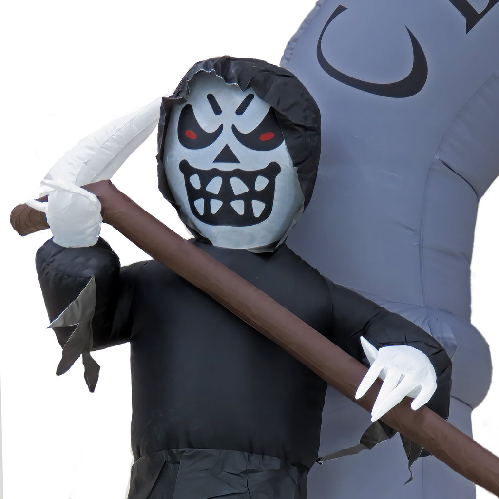 12 ft. Inflatable Halloween Ghost Arch, 7 White LED Lights