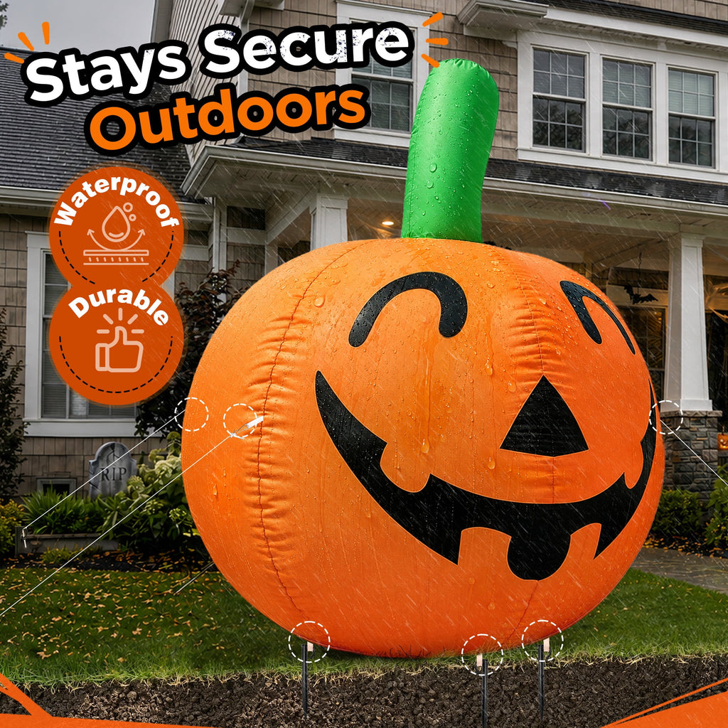 Goosiay 10ft Halloween Inflatable Pumpkin Decoration with Built-in LED Lights, Outdoor Yard Blow up for Halloween Party, Yard, Garden, Lawn