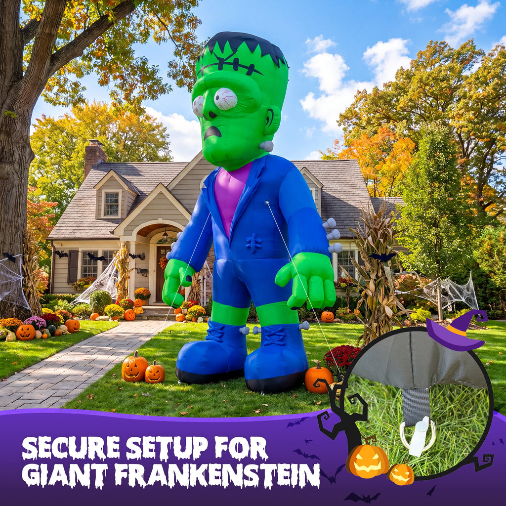 Wellcomer 20ft Giant Inflatable Frankenstein with Blower - Halloween Outdoor Decor