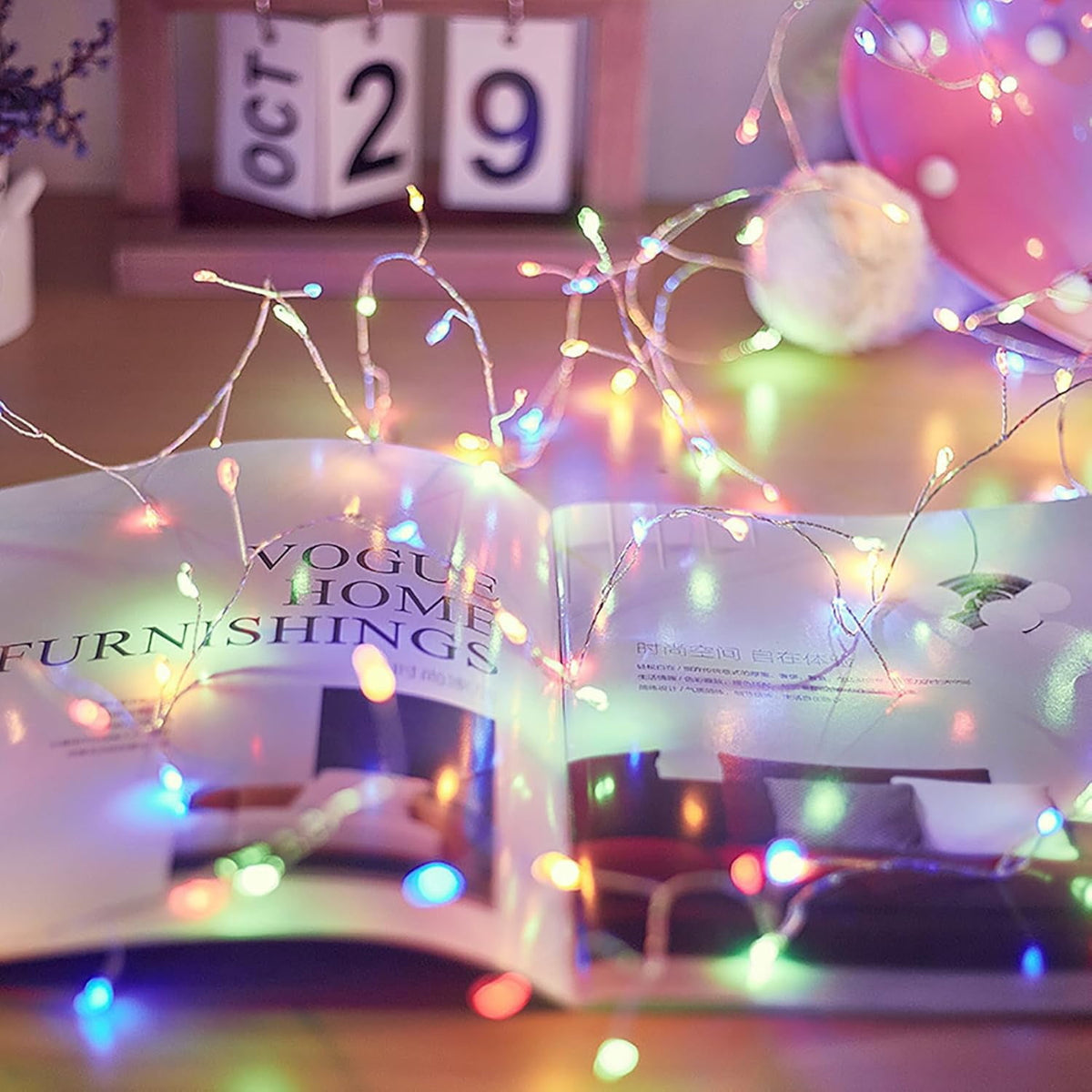 Fairy Lights with Remote,27M 900LED Plug-in Powered Waterproof Starry Cluster Lights, Copper Wire Firecracker String Light for Christmas Tree