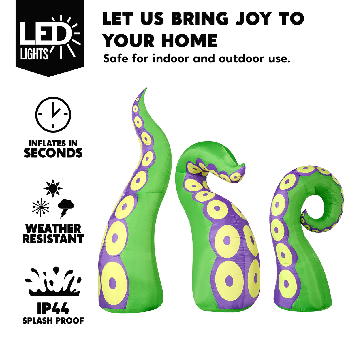 Joyfy 9 ft Halloween Inflatable UFO Alien Decoration with Built-in LEDs,UFO Halloween Decorations Outdoor Blow Up Yard Lawn Decoration