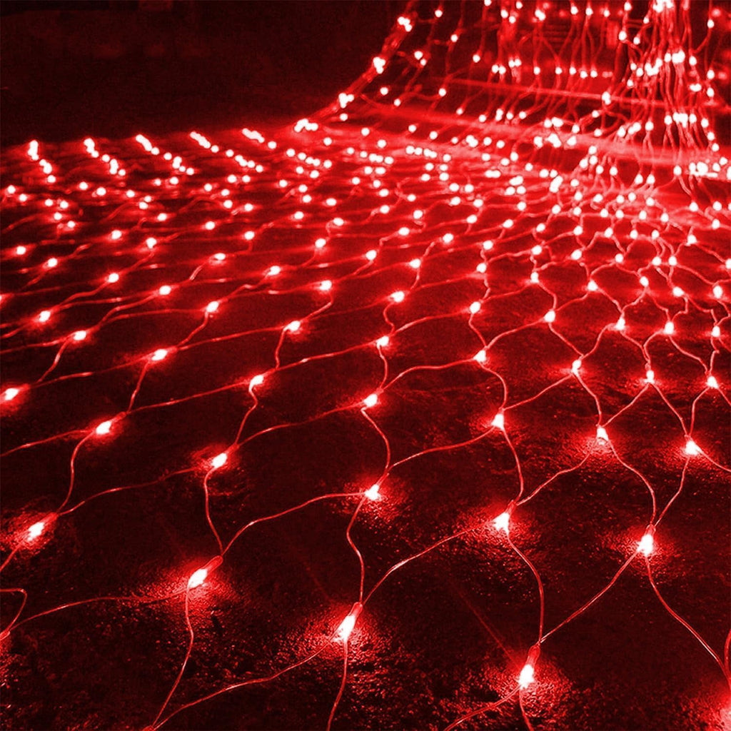 Garden Net Lights, Battery Operated 672 LED Waterproof Net Mesh Lights with 8 Modes, 6x4M Fairy String Lights for Outdoor Indoor Christmas Tree, Bush, Backyard, Garden, Party Décor