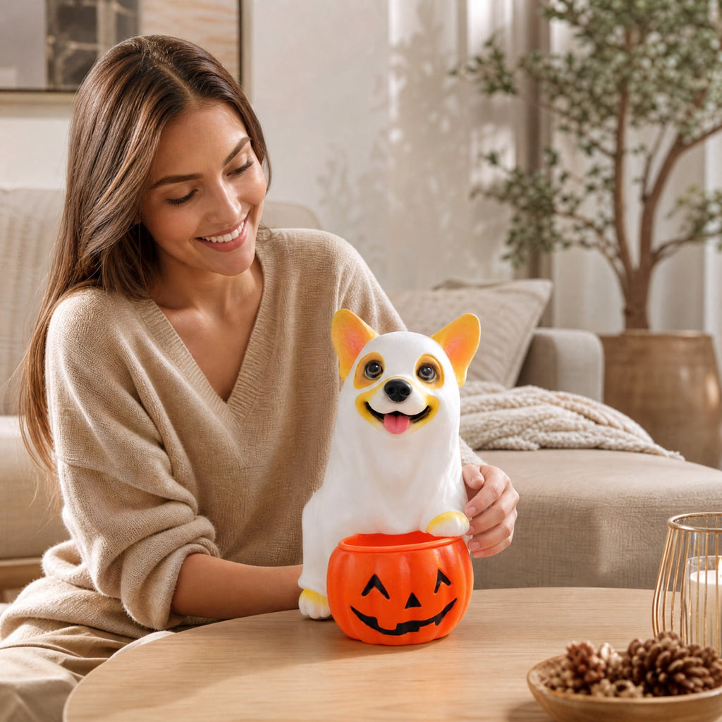Clearance Halloween Giant Ground Breaking Skeleton Decor with LED Light-Up Moving Eyes, Scary Skull Stakes for Garden Lawn Holiday Party Decor