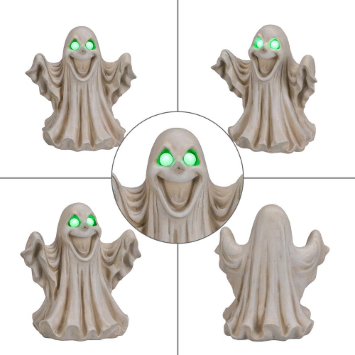 SpookHaven Halloween Jack‑O‑Lantern Pumpkin Mist Sprayer Figurine, LED Light‑Up Fogger with Witch Hat & Skull Decoration, Spooky Ornament for Tabletop Entryway Halloween Party Home Decor