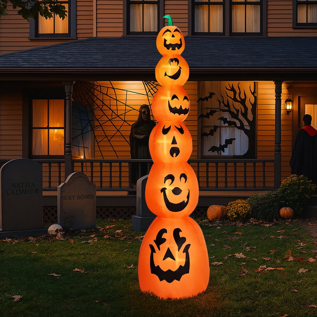 Yescom 5ft Halloween Pumpkins,Stacked Foldable,Jack O Lantern,LED Lights Party Outdoor Decorations 2026