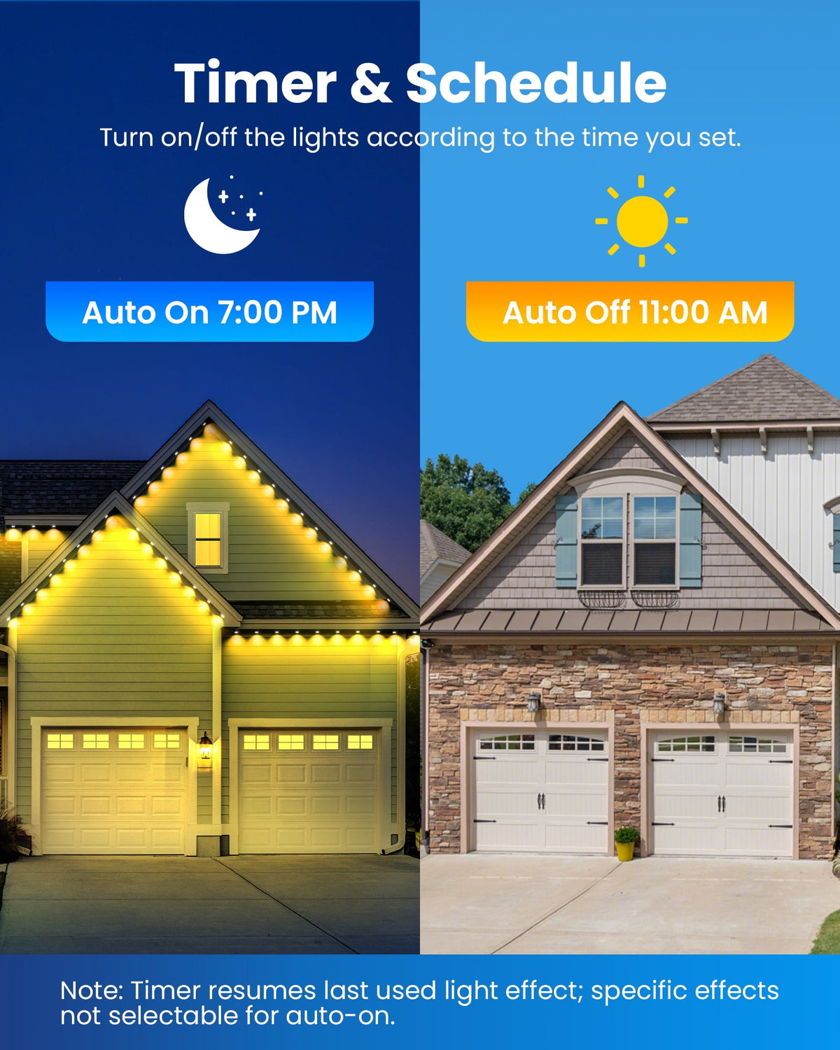 DAYBETTER 200ft Permanent Outdoor Lights, RGB Eaves String Lights with 100LED, Remote/APP Control, IP65 Waterproof, for Garden Halloween Christmas Party Decorations