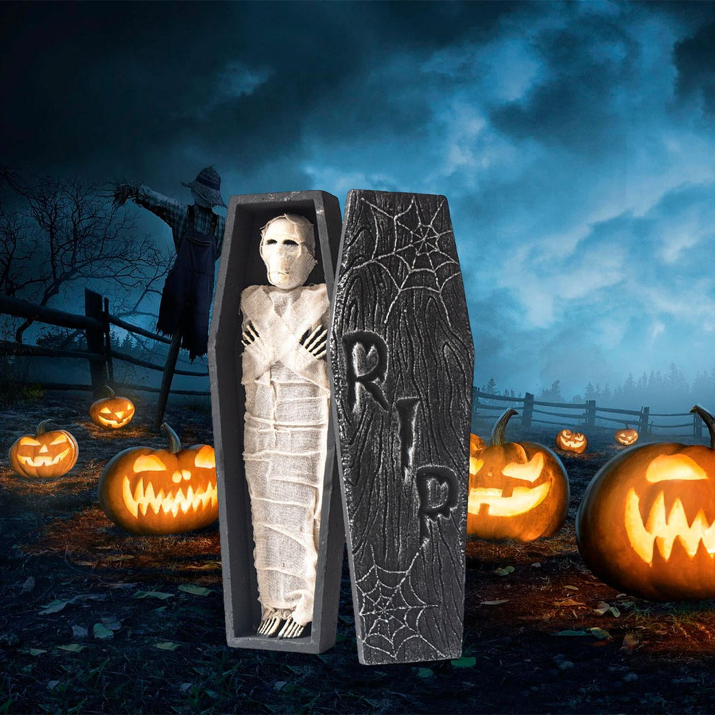 Almencla Halloween Prop Decor Festival Decor Craft Mummy Horror Atmosphere Creat Skeletons and Spiders Ornament Halloween Decor